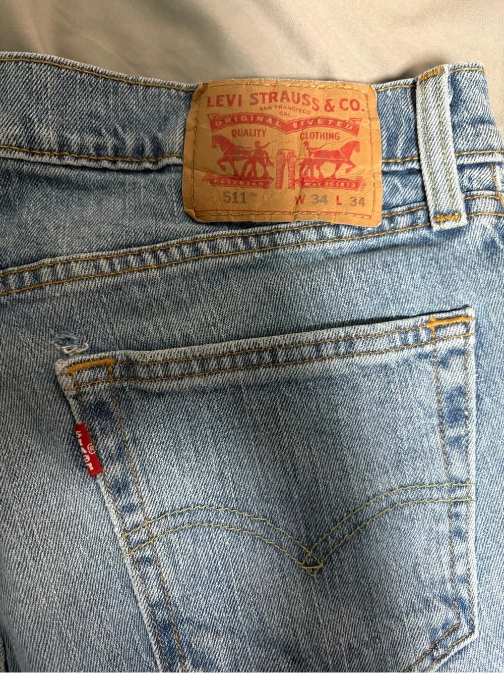 Levi's Light Blue Straight Leg Jeans